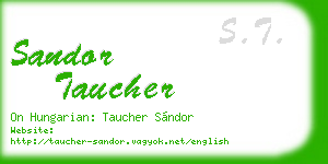 sandor taucher business card